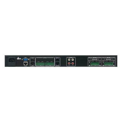 dbx 640m аудио процессор для многозонных систем. 6 входов - 4 балансных мик/лин Phoenix, 2 RCA; 4 балансных Phoenix выхода