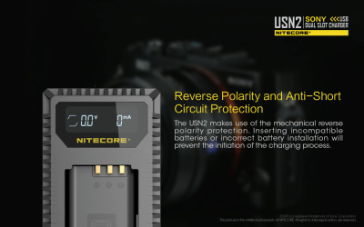 Зарядное устройство Nitecore USN2 для Sony NP-BX1