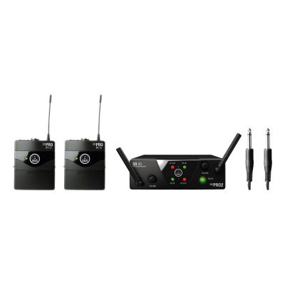 AKG WMS40 Mini2 Instrumental Set US25BD (537.9/540.4МГц) инстр. радиосистема с приёмником SR40 Mini Dual и двумя портативными передатчиками