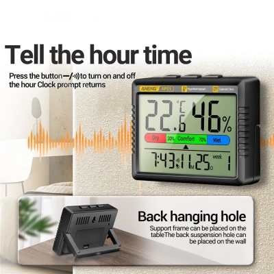 Термогигрометр Aneng AP01 черный