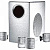 JBL Control 50 Pack WH комплект сабвуфер Control 50S/T и 4 сателлита Control 52. Цвет белый