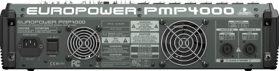 Behringer PMP4000 микшер-усилитель 2 х 800Вт•4Ом 12 каналов (8 моно-, 4 стерео-входа) эквалайзер, процессор эффектов