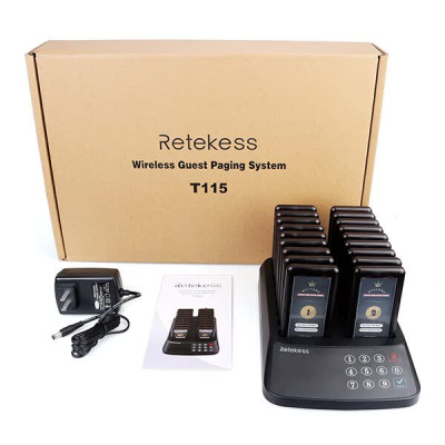 Система оповещения Retekess T115, 16 пейджеров (для кафе, ресторанов, фастфуда)