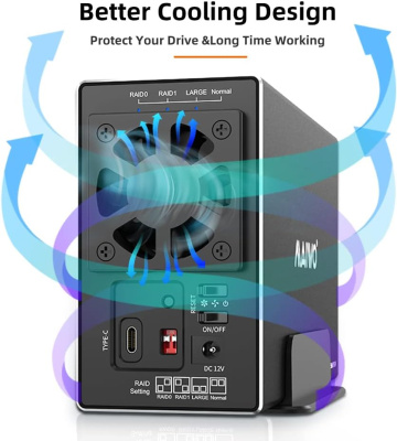 Док-станция Maiwo K35272C для двух 3,5 SATA