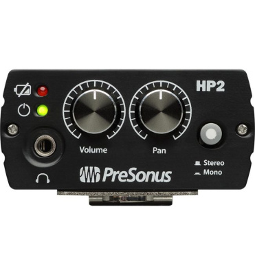 PreSonus HP2 персональный мониторный усилитель для наушников, крепление на пояс или мик.стойку, баланс.входы, 9В батарея или адаптер