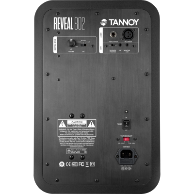 Tannoy REVEAL 802 активный монитор ближнего поля. 100Вт 8”(200мм) НЧ/СЧ драйвер и 1”(25мм) soft dome твитер. SPL 114дБ (макс.) 42Hz - 43kHz