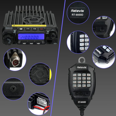 Автомобильная радиостанция Retevis RT9000D (400-490MHz)