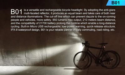 Велосипедный фонарь Lumintop B01