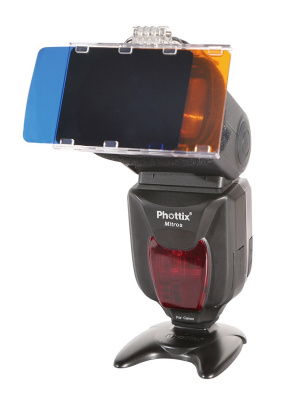 Комплект цветных фильтров Phottix Gel для вспышки с креплением (горячий башмак)