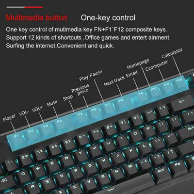 Игровая клавиатура Motospeed CK95 Ice Blue Blacklight Black Blue Switch (русская раскладка)