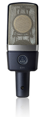 AKG C214 конденсаторный микрофон с 1" мембраной. В комплекте: H85 держатель антивибрационный, W214 ветрозащита, кейс жесткий