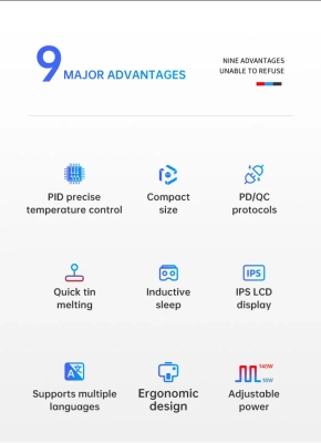 Паяльник Alientek T90 (тип T245, дополнительные жала K, I, IS)