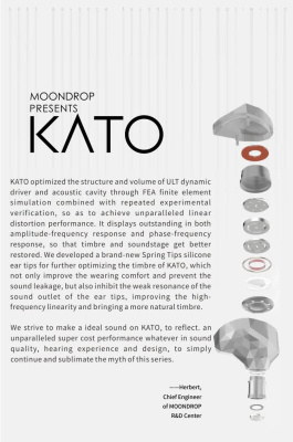 Беспроводные наушники MoonDrop Kato (Mirror silver)