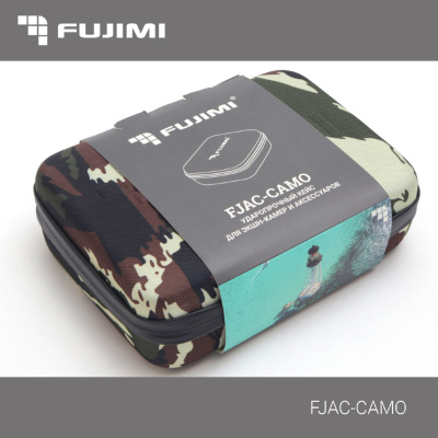 Fujimi FJAC-CAMO "Камуфляж" Ударопрочный кейс для экшн-камер и аксессуаров. Размер 21х15х6см