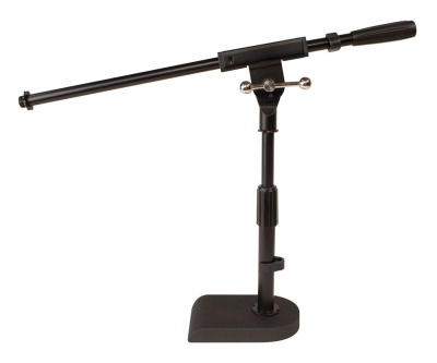 Ultimate Support JS-KD50 стойка микрофонная низкая "журавль", высота 30-43см, для бас-барабана или комбо, черная