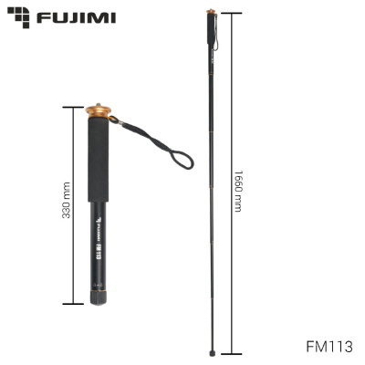 Fujimi FM113 Super Compact Series, Монопод. Макс.выс. 1660 мм, мин. выс. 330 мм, кол-во секц. 6, макс. нагр. 6 кг