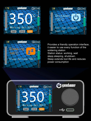 Паяльная станция GEEBOON TC22 (рукоятки T245, C245 220V)