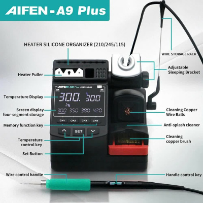 Паяльная станция Aifen A9 Plus T210 (3 жала)