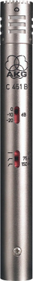 AKG C451B инструментальный конденсаторный микрофон класса "Premium" с малой мембраной . 20—20000Гц, 9мВ/Па. Кардиоида