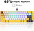 Беспроводная клавиатура Motospeed BK67 желтая (свич Outemu Red)