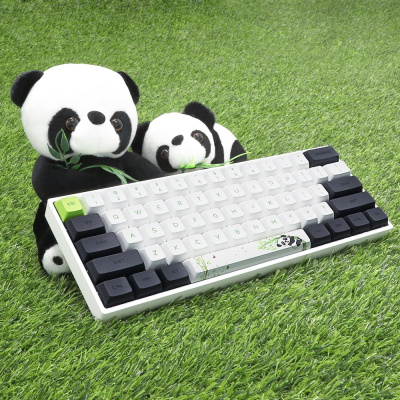 Игровая клавиатура Skyloong GK61 SK61 Panda, красные свичи Gateron Red, российская раскладка