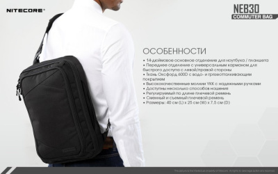 Рюкзак Nitecore NEB30 (черный)