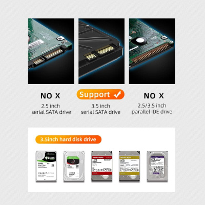 Док-станция Maiwo K35272C для двух 3,5 SATA