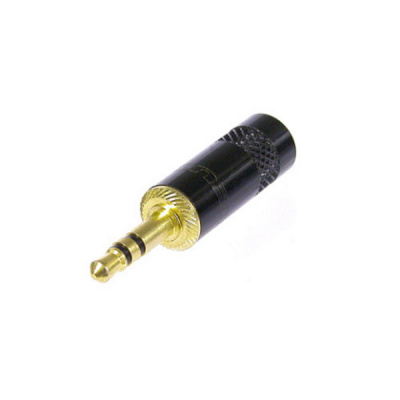 Neutrik NYS231BG-LL кабельный разъем Jack 3.5мм TRS (стерео) штекер металический черненый корпус, золоченые контакты