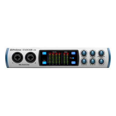 PreSonus Studio 68 аудио/MIDI интерфейс, USB 2.0, 6 вх/6 вых каналов, предусилители XMAX, до 24 бита/192кГц, MIDI I/O, S/PDIF I/O, ПО StudioLive Arti