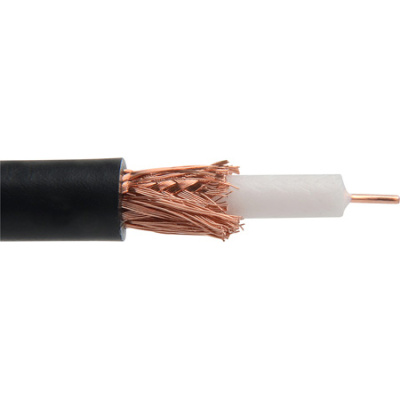 Canare L-5 CFW BLK видео коаксиальный кабель (инсталяционный), 75Ом диаметр 7.7мм, двойной плетеный экран, черный