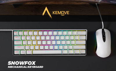 Механическая клавиатура KEMOVE DK61 Snowfox, Gateron Red switch, английская раскладка