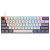 Игровая клавиатура Skyloong GK61 SK61, красные свичи Gateron Red, белая/серая, российская раскладка