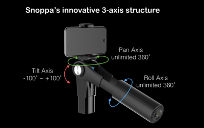 Электронный стедикам Xiaomi Snoppa M1 + крепление для GoPro