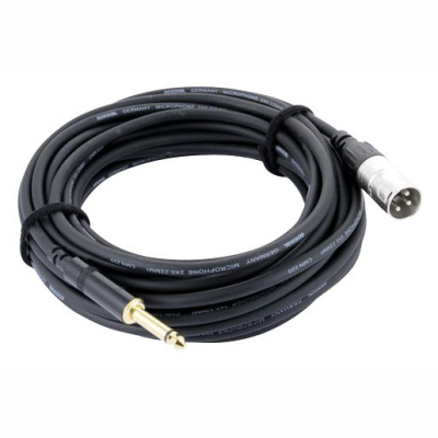Cordial CCM 10 MP микрофонный кабель XLR male/джек моно 6.3мм, 10.0м, черный