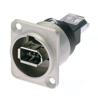 Neutrik NA1394-6-W панельный разъем Firewire IEEE 1394 гнездо - Firewire IEEE 1394 гнездо, D-типа