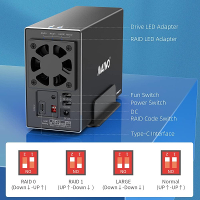Док-станция Maiwo K35272C для двух 3,5 SATA