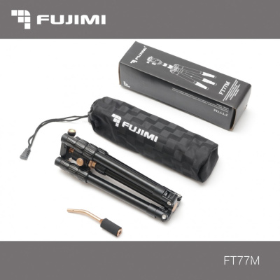 Fujimi FT77M Профессиональный  универсальный алюминиевый штатив с шаровой головой и рукояткой, упрощающей видеосъёмку. Серия "МИНИ макс. высота 1185 мм, макс. нагруз. 4 кг., вес 0,93 кг