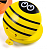 Детские кастаньеты Veker желтые (пчела)